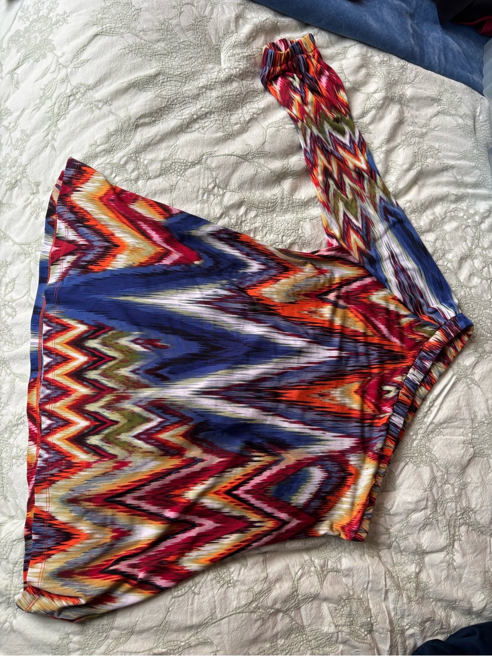 Multicolor Zigzag Print Women's Top
